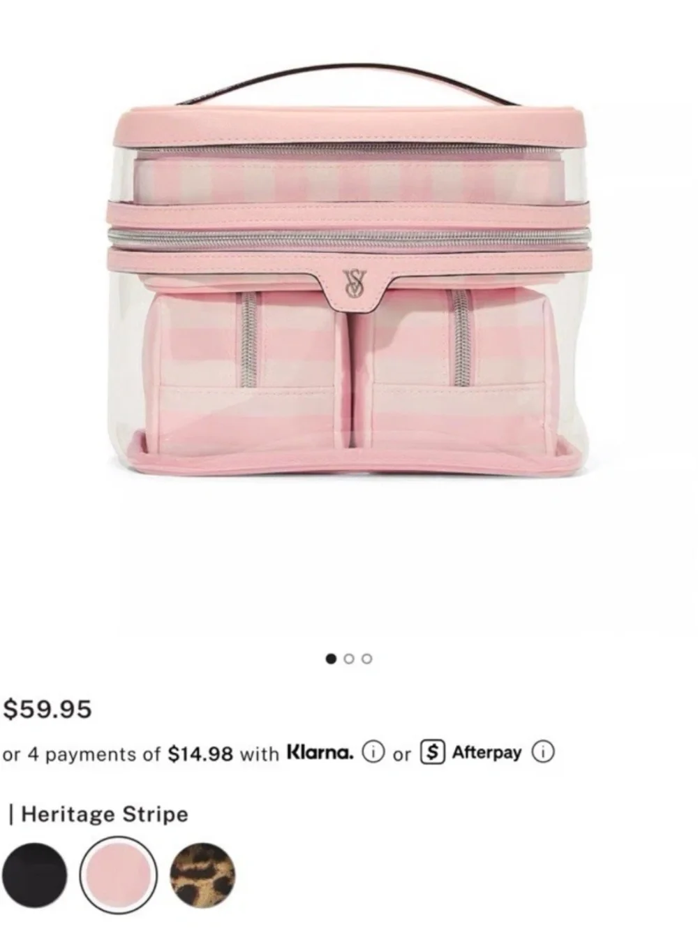 Lightly used Victoria secret originally $60 3 piece travel makeup vanity set